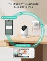 Dr.Care VistaView Smart WiFi Baby Monitor 5" HD 1080P 2K Camera App Control view 8