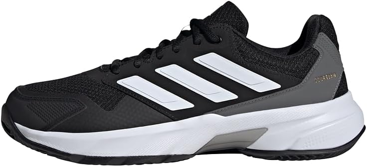Ténis masculinos Courtjam Control 3 em terra batida, Core Black/Cloud White/Grey Four, 42 EU — foto 1 de 8