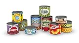 Melissa & Doug Let's Play House! Grocery Cans Play Food Kitchen Accessory - 10 Stackable Cans With Removable Lids
