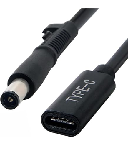 Adaptateur USB-C Femelle Vers DC 4.0x1.7mm Mâle 100W – Double Puce PD EMARK Pour Ordinateur Portable