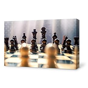 Canvas Wall Art for Living Room, Bedroom Chess Canvas Prints for Home Decoration Ready to Hang - 12x18 inches