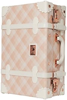 UNIWALKER 16" 18" Women Floral Carry On Suitcase Hand Luggage (18", Beige plaid)