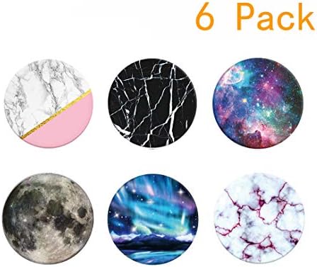 Premium Expanding Phone Socket,Pop Mount Grip Holder for Cellphone Pack 6 3X3D-1