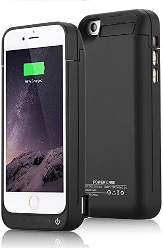 NOVPEAK 4200mah External Battery Backup Charging Case [Free Screen Protector] Juice Power Bank Protective Cover Charger Case for iPhone SE/5S/5C/5 (Black)