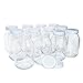 12 Pack Clear Glass Old-Fashioned Jars With Metal Lid (with seal) 32oz