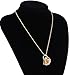 ZJchao 24K Women White Gold Rose Pendant Necklace Gift for Her Plated Rhinestone Heart Shaped Present for Christmas, Valentine's Day, Great Anniversary, Mother's Day, Birthday