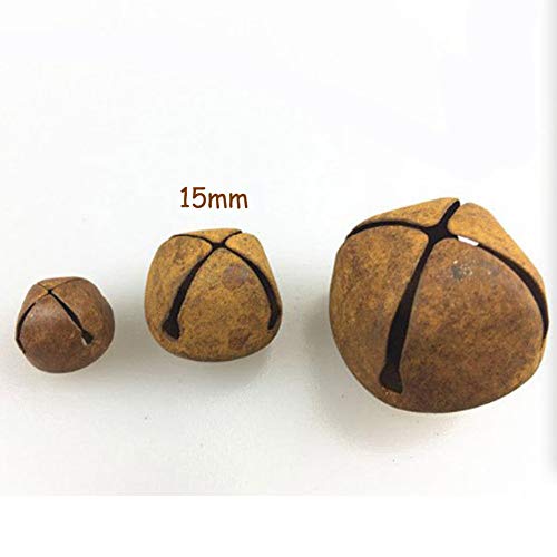 7Queen Rusty Jingle Bells 15mm Bulk Metal Star Decorative Cutout Craft Bell for Christmas Winter Holiday Season Decor Rustic Country Craft Supplies (50pcs)