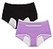 Intimate Portal Women Secret Agent Leak Proof Incontinence Period Panties 2-Pk Black Purple M