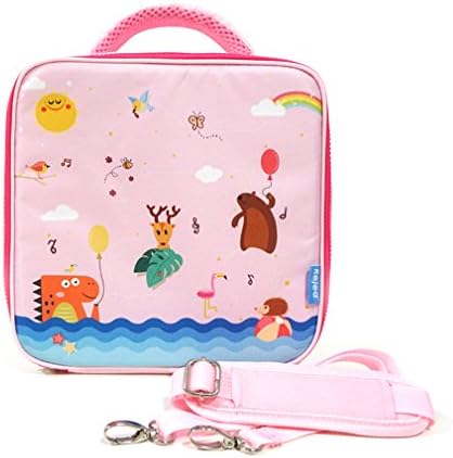 Rejea 3-Way to Carry Thermal Insulated Lunch Tote Unisex Cooler Bag, Waterproof with Shoulder Strap, for Kids Teens Toddles Baby Breast Milk Bottle School Picnic, for Diet Management (Pink)