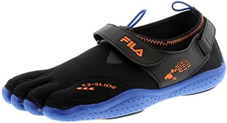 FILA SKELE-TOES EZ SLIDE DRAIN BLACK/TURKISH SEA/ORANGE MENS RUNNING