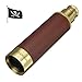 Pirate Brass Telescope，SGODDE 25x30 Zoomable Spyglass，Collapsible Handheld Monocular Scope with Day Night Version for Kids,Gifts,Travel, Hiking, Hunting,Pirate Navigation