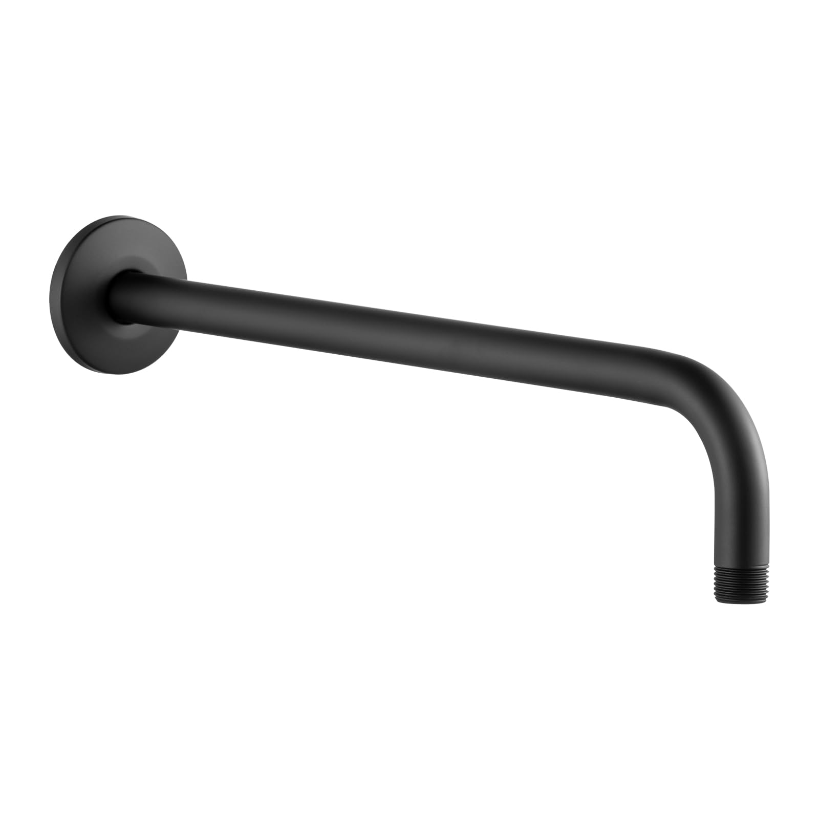 OFFO Shower Arm with Flange 30cm(12 inch) Universal Wall-Mounted Replacement Shower Arm for Fixed Shower Head and Rain Shower Head, Matte Black
