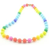 Teether - Rainbow Silicone Teething Nursing Necklace for Mom &amp; Baby - BPA free - Latex Free