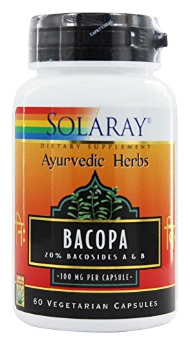 Solaray Bacopa Extract Supplement, 100mg, 60 Count