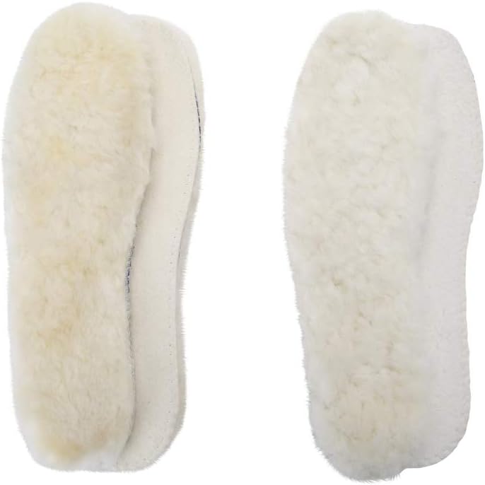 WOBAOS Sheepskin Replacement Insoles -Unisex Cozy Warm Thick Fleece Wool Insoles