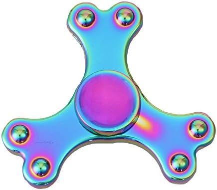 RELEASE SPINNER Tri Rainbow High Speed Fidget Toy EDC Focus Spinner with Stainless Steel Bearings