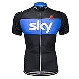 Yianerm Men's Cycling Jersey Breathable Full-zipper Comfortable Cycling Top And 3D-padded Tight Bib(Short) Set For Outdoor Riding