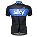 Yianerm Men's Cycling Jersey Breathable Full-Zipper Comfortable Cycling Top and 3D-Padded Tight Bib(Short) Set For Outdoor Riding