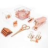 Gutyble Rosegold Office Supplies Set,Package Contains Stapler,Tape Dispenser,Staple Remover,Scissors,Binder Clips,Paper…