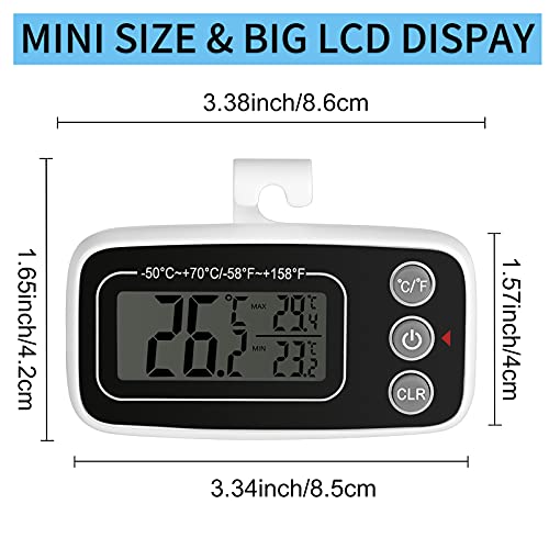 Refrigerator Thermometer Freezer Thermometer max and min Temperature Memory Pricepulse