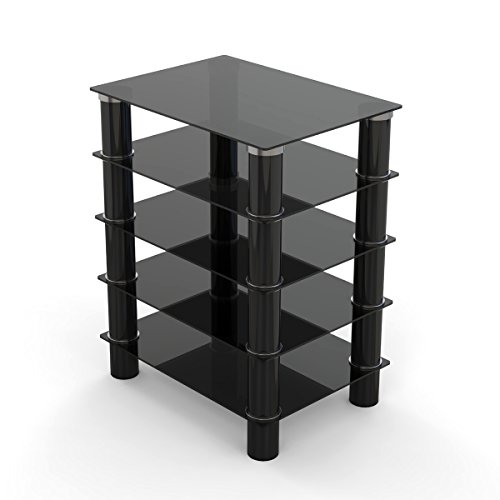 Ryan Rove Hamlin Glass Component Stand in Black - Thumbnail 3