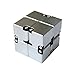 Creative Finger cube,Luxury EDC Infinity Cube Toys Mini For Stress Relief Fidget Anti Anxiety Stress Funny (1, Silver)