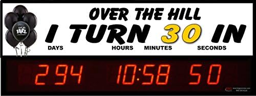 "Over the Hill" 30th Birthday Countdown Clock