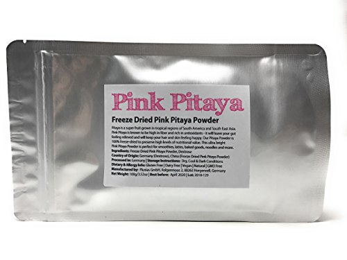 Pink Pitaya Powder - Natural Freeze-Dried Pink Dragon Fruit Superfood Powder - Pink Dragonfruit Powder | Net Weight: 3.53oz/100g