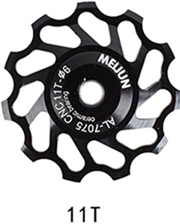 Eleventen 11T MTB Ceramic Bearing Jockey Wheel Pulley Road Rear Derailleur for Bike Bicycle (Black)