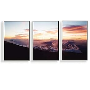 Canvas Wall Art for Living Room, Bedroom Mountain Framed Canvas Prints for Home Decoration Ready to Hang - 16"x24"x3 Panels