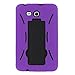 BNY-WIRELESS (TM) Rugged High Impact Hybrid Drop Proof Armor Defender Full-body Protection Case Convertible Built in Stand for Samsung Galaxy Tab 3 Lite T110-PURPLE BLACK
