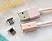 Magnetic Charging Cable, SUKAR 2 in 1 Magnetic Charger Cable Adapter for Android Micro USB and Lightning Apple iPhone 5 6 6s Plus iPad Mini Pro Galaxy S7 Edge S6 Note 5 HTC Huawei (Rose Gold)