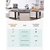 IKICH 4-Slice Upgraded [LED Countdown Display ] Stainless Steel, Warming Rack, 6 Variable Control, 4slice Long Slot Toaster [ Frozen&Cancel&Reheat ], Removable Crumb Tray, 1500W, 1500 W, Black&Silver