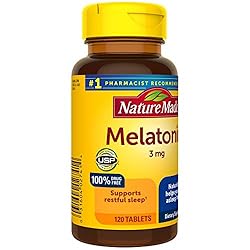 Nature Made Melatonin 3mg Tablets, 100% Drug Free