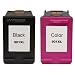 Remanufactured Ink Cartridge Replacement for HP 901xl Black CC654AN and HP 901 Color CC656AN (1 Black 1 Color)