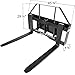 Titan Attachments Mini Skid Steer Pallet Fork Frame, Rated 4000 LB, Quick Tach Mounting