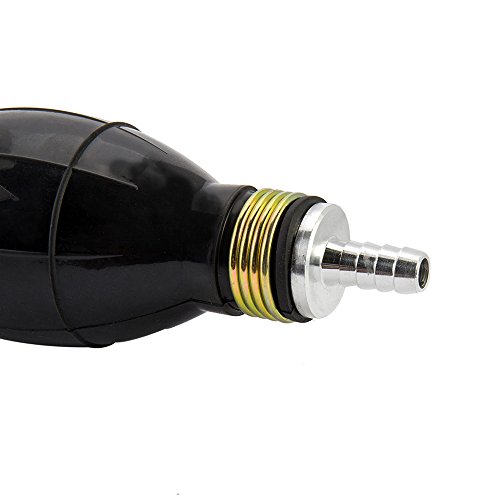 WarmCare 8mm Black Rubber Fuel Transfer Pump Hand Primer Gasoline Petrol Pump Bulb One Way Valve Universal Vacuum Fuel Line for Diesel Marine Boat Accessories