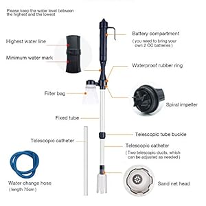 IREENUO Pulitore per Ghiaia Acquario Elettrico Sifone Aspirarifiuti Acquario per Pesci Sifone per Acquario Elettrico… IREENUO IREENUO Pulitore per Ghiaia Acquario Elettrico Sifone Aspirarifiuti Acquario per Pesci Sifone per Acquario Elettrico…