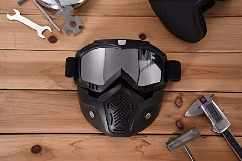 CHAMER Motorcycle Glasses Motocross Goggles Helmet Mask Fog-Proof Windproof UV400 Protection Vintage Harley Motorbike Riding Sunglasses for Kid&Adult CS Paintball