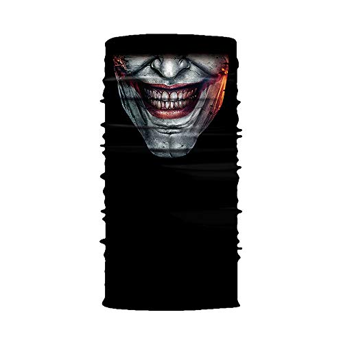 Sunshinehomely Halloween Horror Headkerchief, Skull Cycling Motorcycle Neck Tube Ski Scarf Face Mask Balaclava Halloween Party (A) - Thumbnail 3