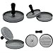 Hamburger Press, Aluminum Burger Press with Heavy Duty Non-Stick Patty Maker Pan, Professional Food Grade Hamburger Mold Ideal for BBQ Grill, Home, Parties, Picnic, kitchen Accessories for Hamburger