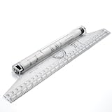 Tool Shop 12 Inch Roller Ruler Graduated in Both Inch and Metric