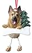 German Shepherd Ornament with Unique 