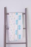 Softest bamboo muslin baby swaddle blankets - 2 Pack Pineapple and Leaf