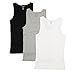 CHEROKEE Women's 3 Piece Ladies Cotton Tank, Pack White/Heather Grey/Black, XL