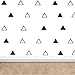 64pcs/Set Modern Vinyl Triangles Wall Decal Solid/Outline Triangles Pattern Wall Sticker DIY Home Decor Kids/Children Room Decor Stickers YYU-18 (Black)