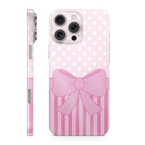 Glossy Glitter Phone Skin Compatible with Apple iPhone 16 Pro Max - Pink Presen…