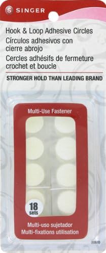 SINGER Dyno Merchandise Circle Hook and Loop Adhesive Back, White