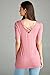 Emmalise Womens High Low Scoop Neck Top w Strap Back, Side Slit, 1/2 Sleeve Shirt - Jr Size