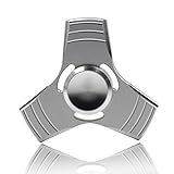 PPTOY Fidget Spinner Toy Finger Hand Cube 360 Degree Rotation Perfect For Quitting Smoking, ADD, ADHD, Anxiety, and Autism for Adults and Children (Silver)